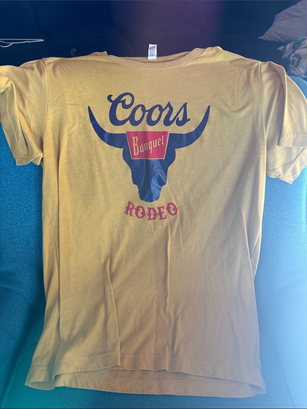 Bella Canvas Yellow Coors Banquet Rodeo Graphic Tee